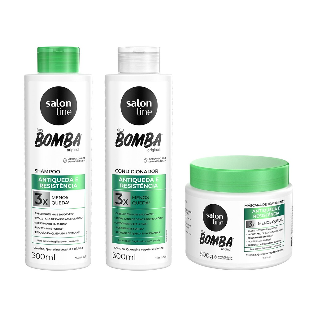 Kit SOS Bomba Antiqueda 3 produtos Salon Line