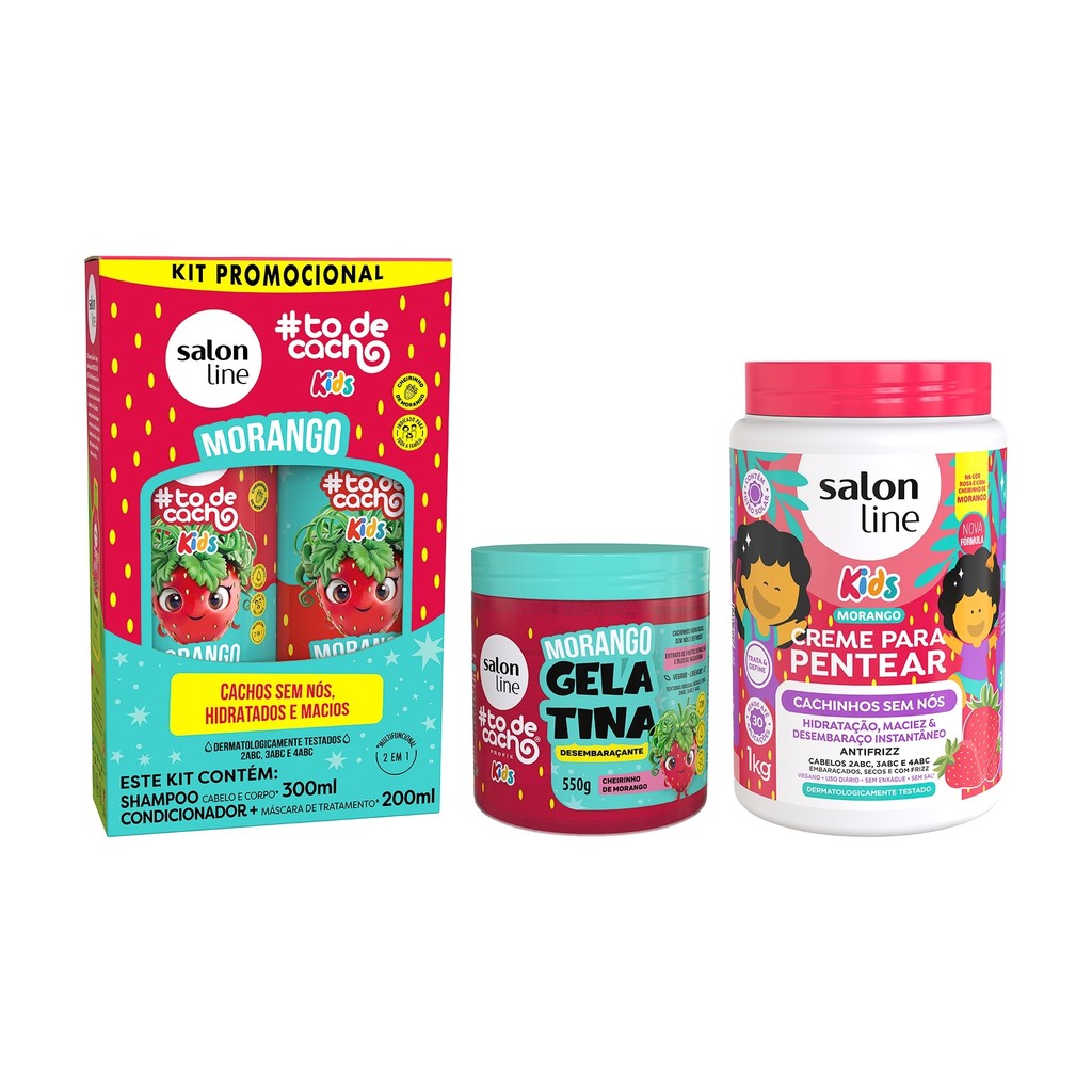 Kit Adeus Desembaraço com Cheirinho de Morango em Oferta na Shopee