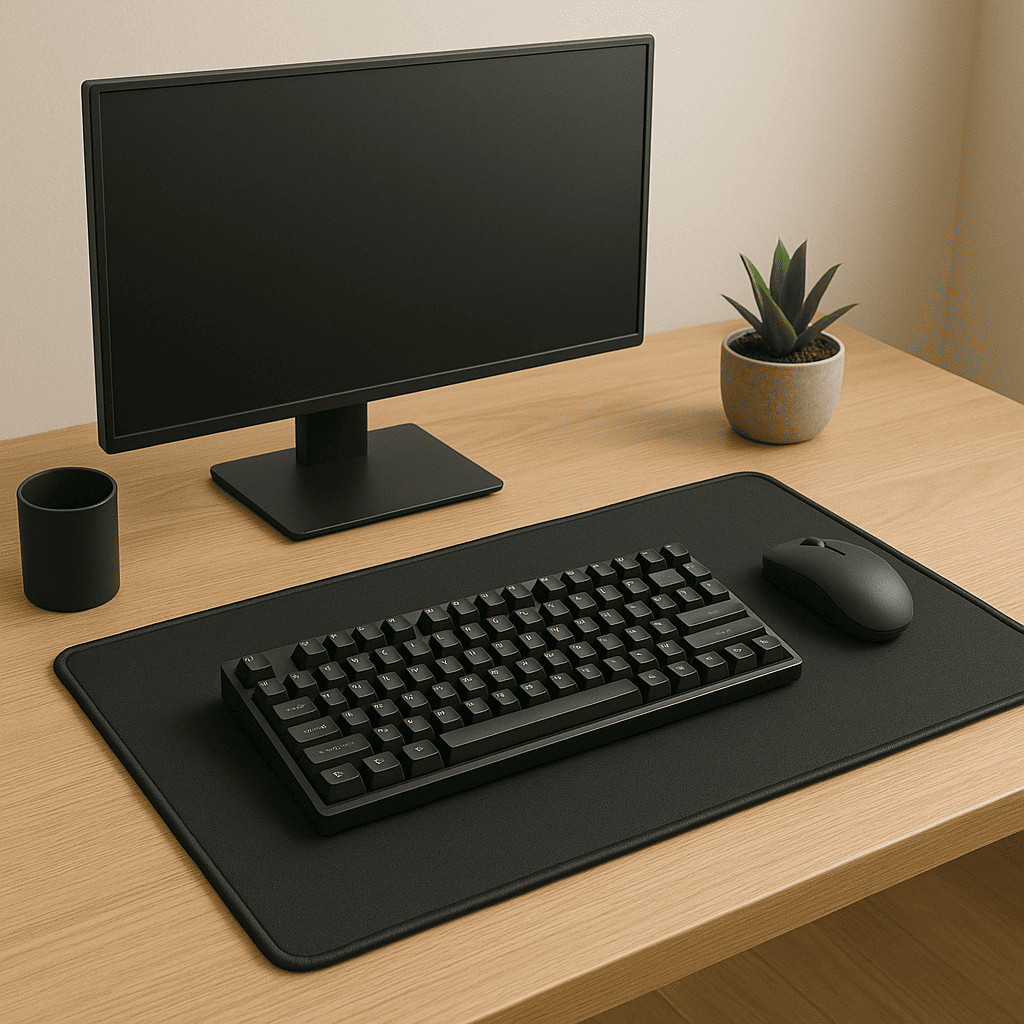 Mouse Pad Gamer Preto Grande 70x35cm Superfície Liso Rápida Precisão Reforçado