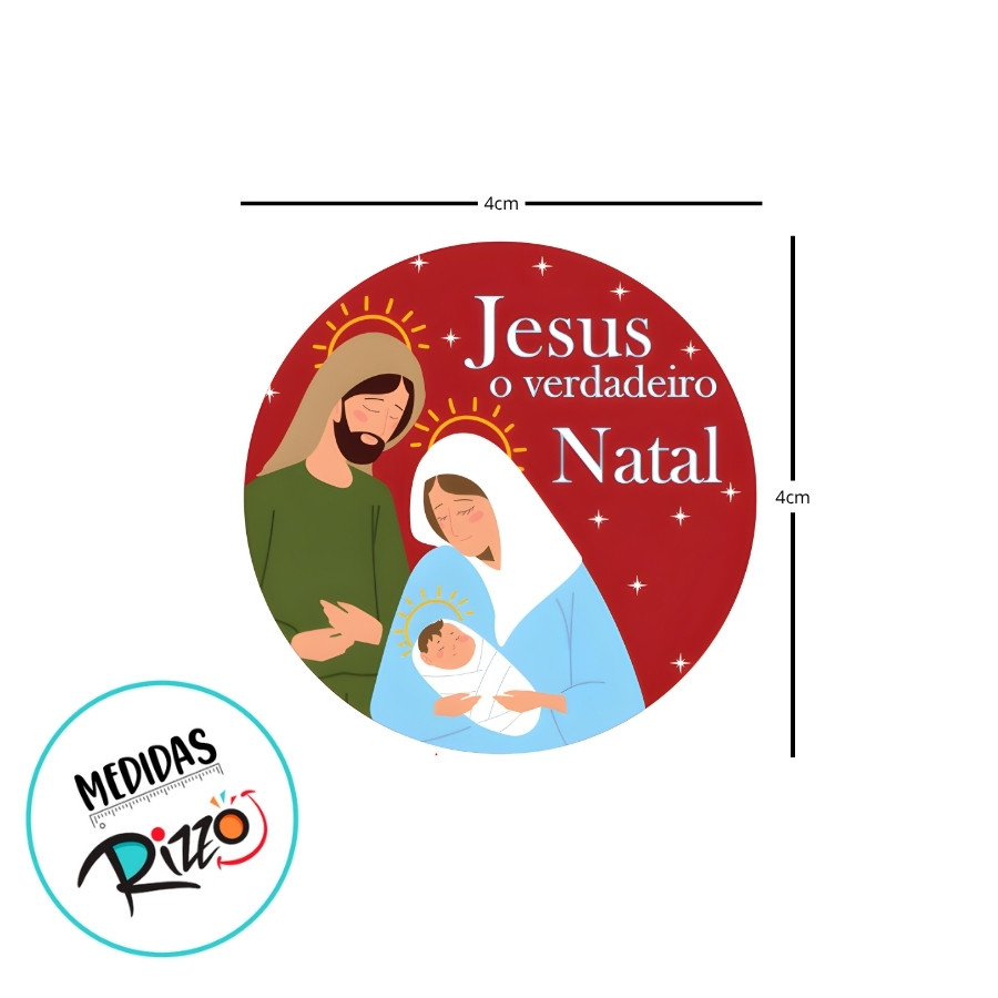 Etiqueta Adesiva - O Verdadeiro Natal - 60 unidades - Rizzo