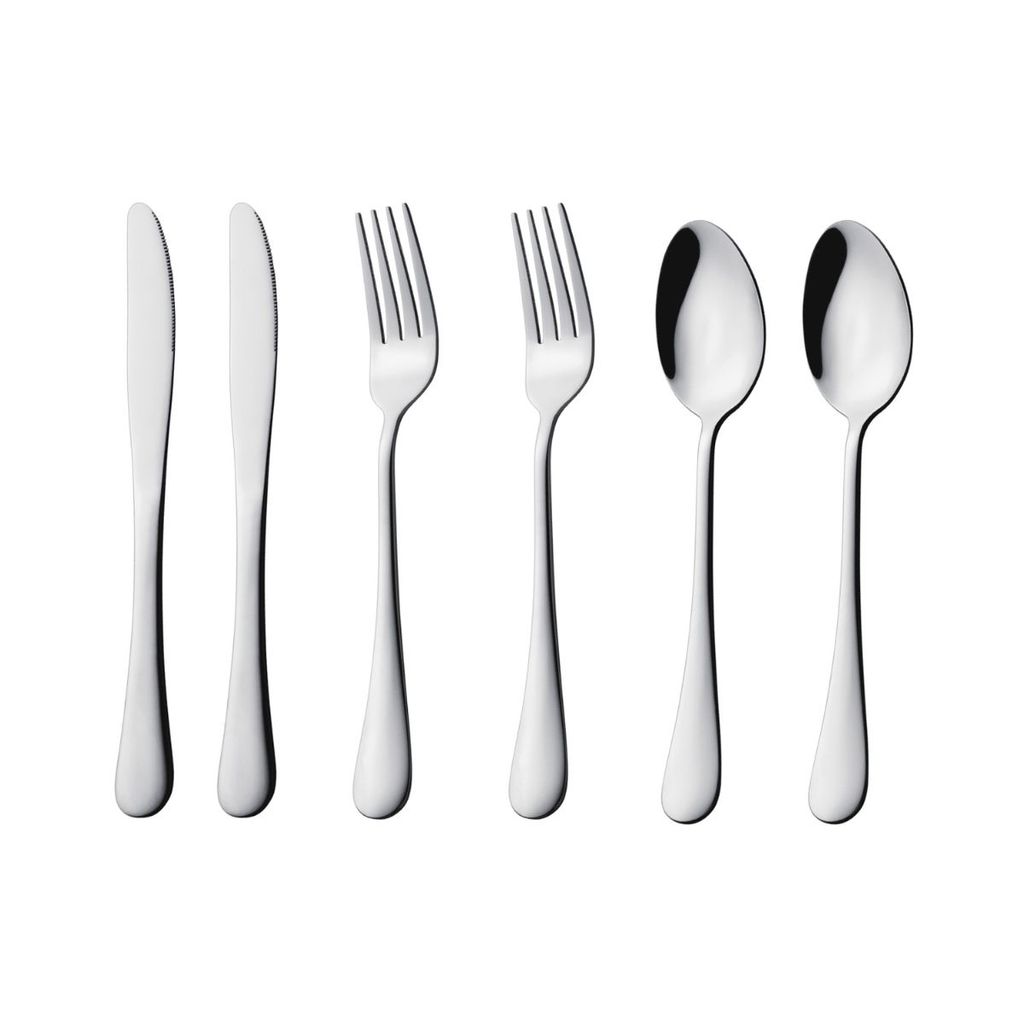 Kit Talheres de Sobremesa Hercules Olimpia Aço inox 6 peças