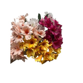 Buquê Artificial de Astromelia 35cm com 5 Ramos e 15 Flores/0063 em Oferta na Shopee