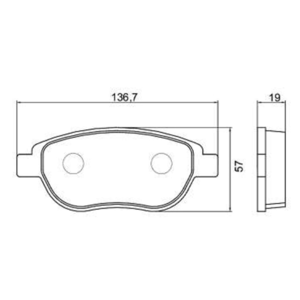 Pastilha de Freio Dianteira Sistema Bosch AirCross C3 Picasso C4 DS3 2008 207 208 307 2010 até 2020