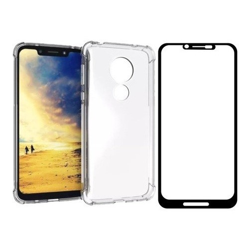 Capa Case Capinha Anti Impacto Para Moto G7 Play + Película 3D Vidro Temperado