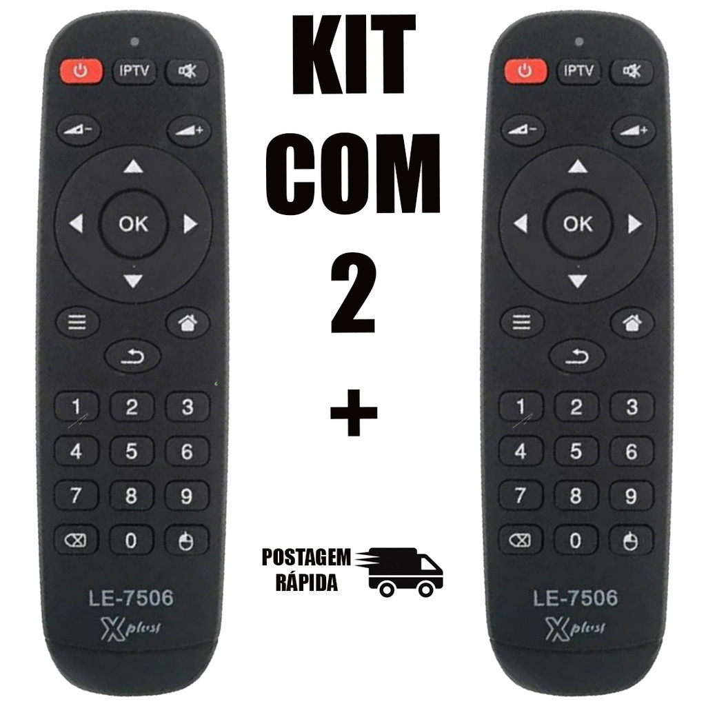 Kit com 2 controle remoto 7506 v2/v3 9163 em Oferta na Shopee