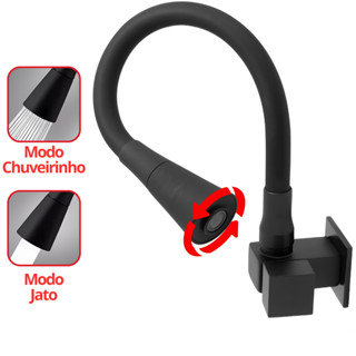 Torneira Gourmet Em Metal Flexível De Parede OU Bancada Pia Cozinha Arejador. em Oferta na Shopee