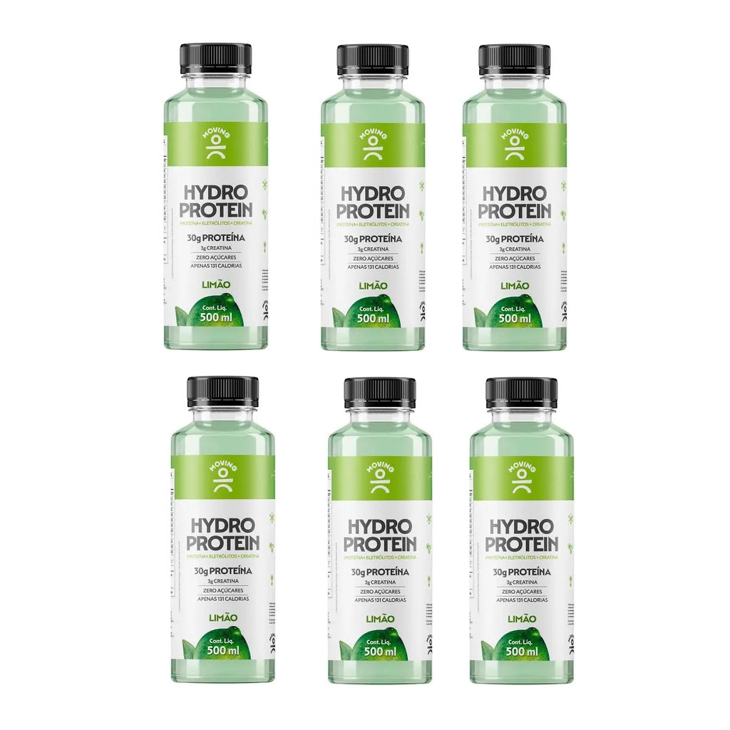 Bebida Moving Hydro Protein Isotônico Sabor Limão 500ml 06UN