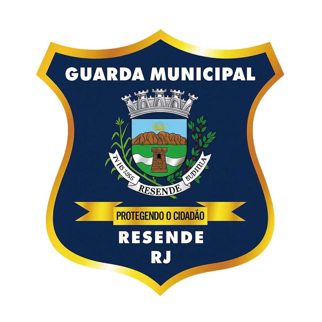Patch Termocolante Bordado Com Velcro Guarda Municipal Resende RJ