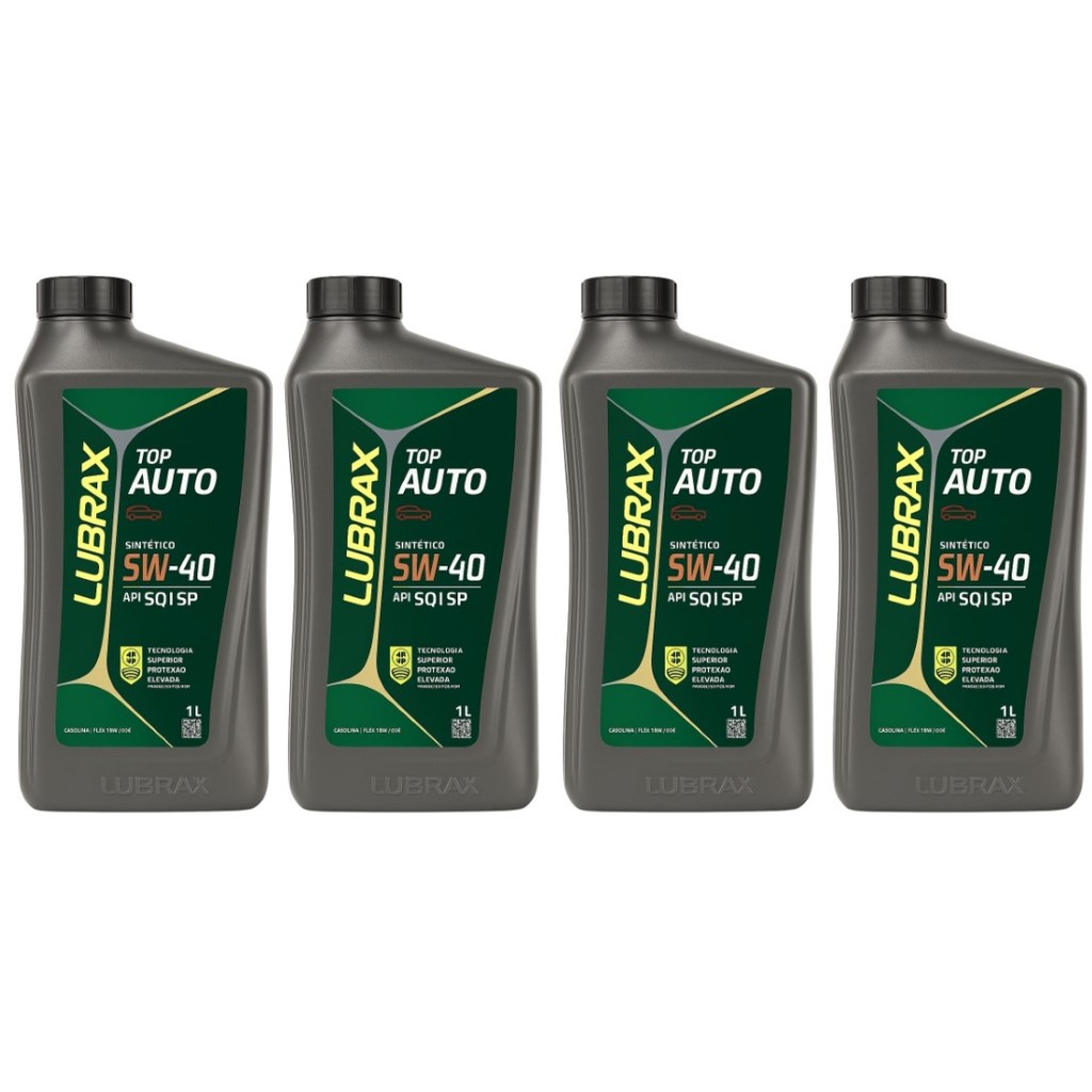 Kit 4 Óleo 5w40 Lubrax Valora Sintético