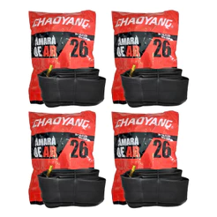 KIT Câmara de Ar Chaoyang Aro 26 x 1.95/2.125 Válvula Schrader Bico Grosso ESCOLHA A QUANTIDADE DO KIT