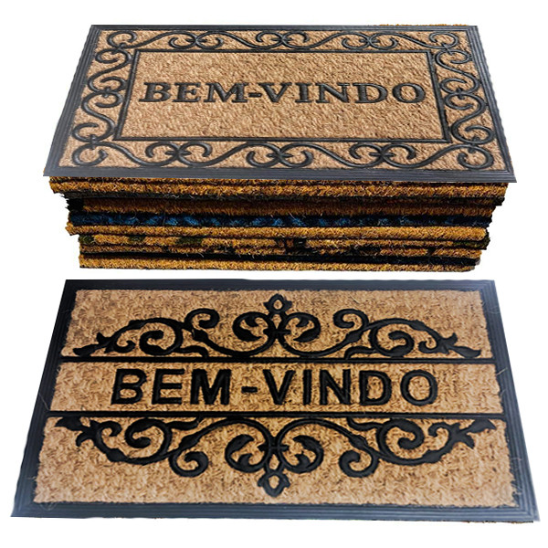 Tapete Capacho Fibra De Coco Emborrachado Grande Bem-Vindo 40x60 em Oferta na Shopee