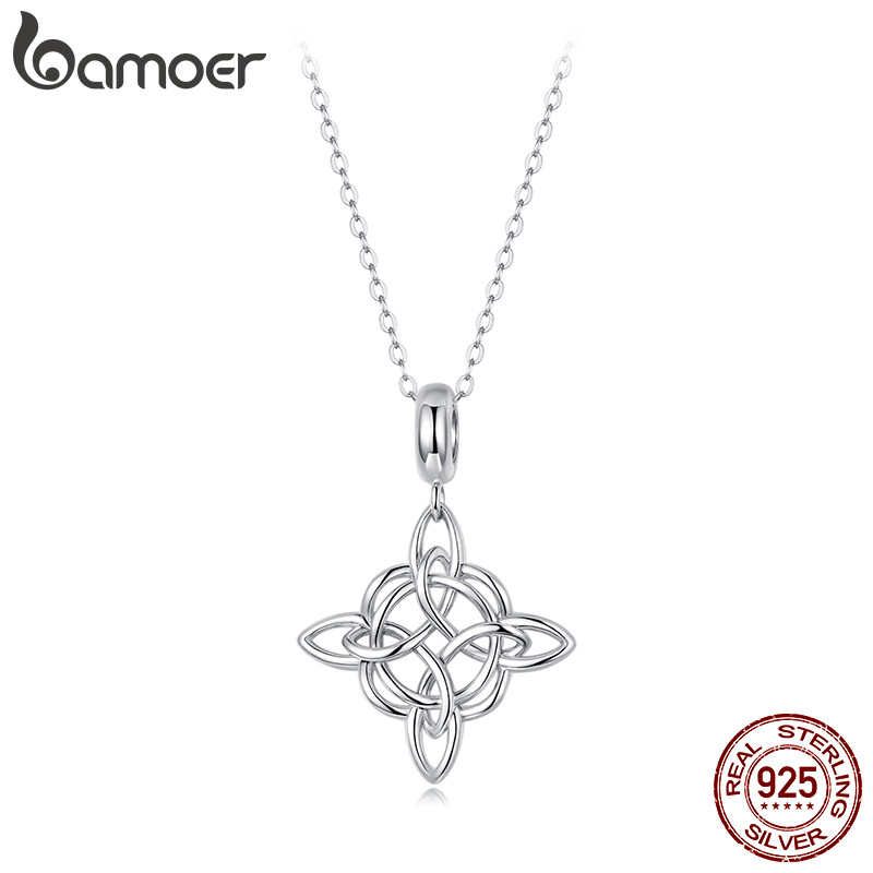 Colar De Prata Esterlina 925 Bamoer Com Nó Celta Joias Presentes Para Mulheres em Oferta na Shopee
