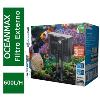Filtro Externo Para Aquários OceanMax 600l/h - Aquários de até 120L  - Aquário Água doce e Salgado. em Oferta na Shopee