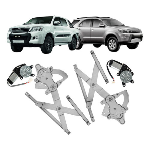 Par Elevador Vidro Elétrica Com Motor  Dianteira Hilux Picape Até 2015
