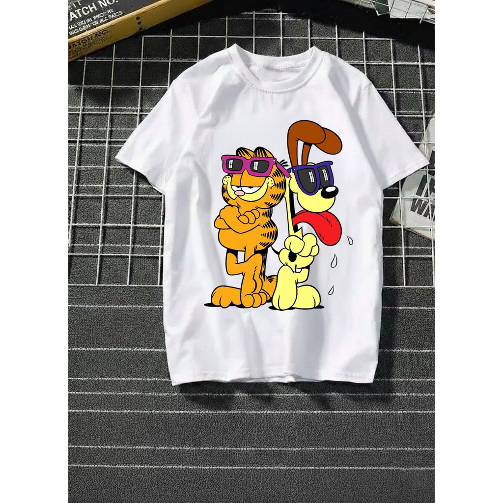 BR.Moonlight Camiseta Garfield Atitude Estilosa Descolado Estilo Descontraído Divertida Confortável Moderna Moda Casual