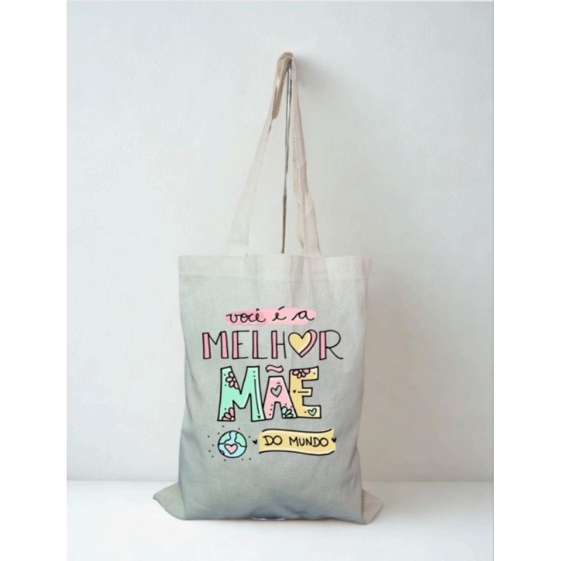 Ecobag Personalizada Dia das Mães | Bolsa Estampada Melhor Mãe | Presente Criativo Sustentável