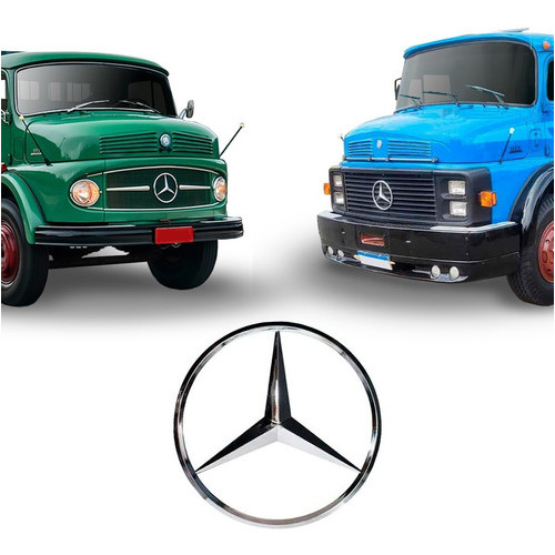 Emblema Estrela Mercedes Da Grade Mb 1113 1313 1513 2013 em Oferta na Shopee