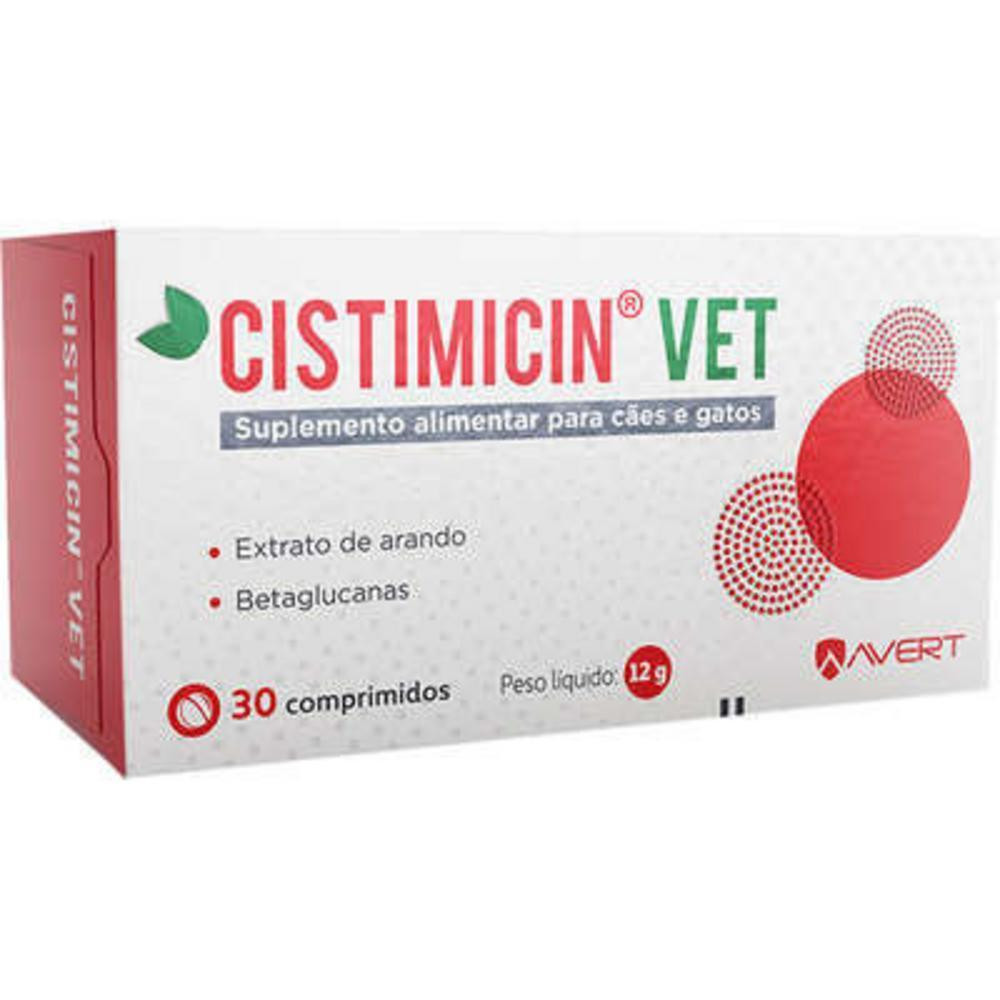 Suplemento Alimentar Cistimicin Vet com 30 Comprimidos 12g Avert