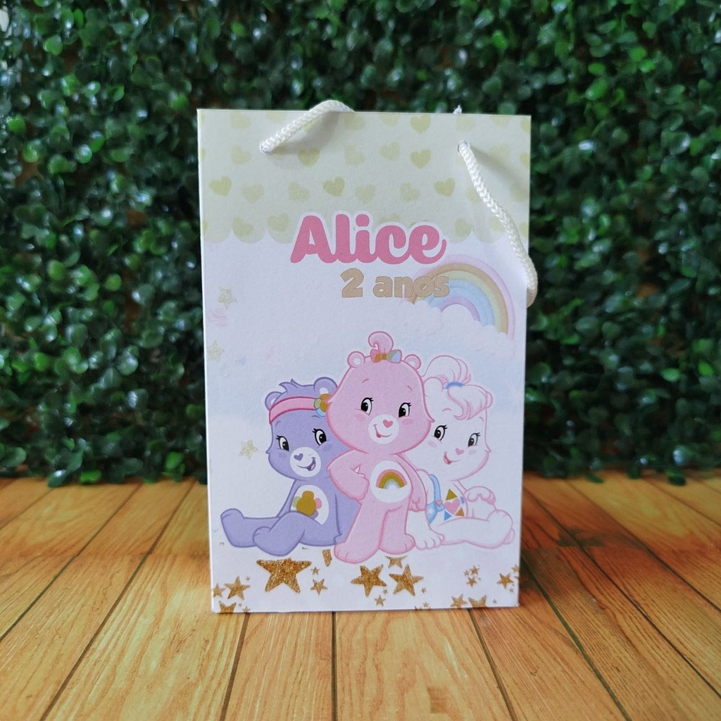 Sacolinha Surpresa Personalizada para Festa Infantil de Criança Mimo Lembrancinha Ursinhos Carinhosos