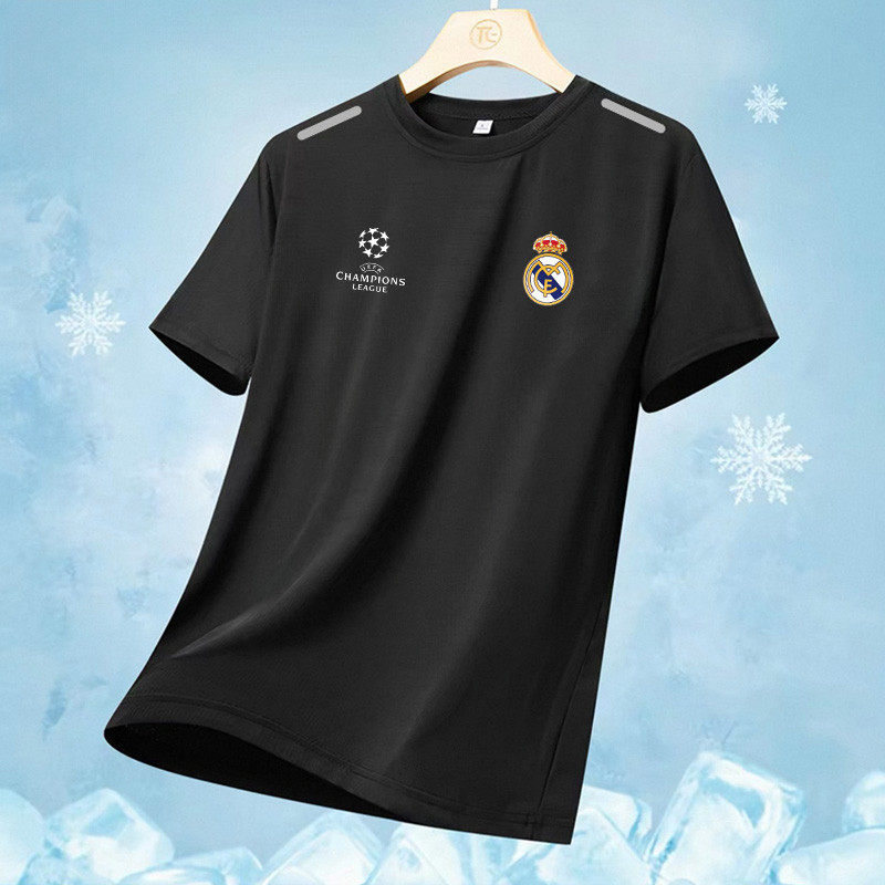Huangma verão gelo seda de secagem rápida camiseta masculina malha respirável transpiração estiramento esportes lazer 10
