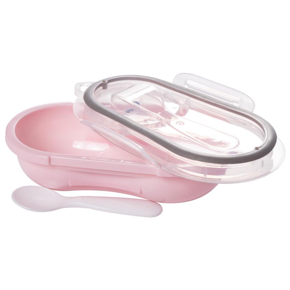 Pote Porta Papinha Hermético com Colher Bear Rosa Plasútil — imagem 2 de 2