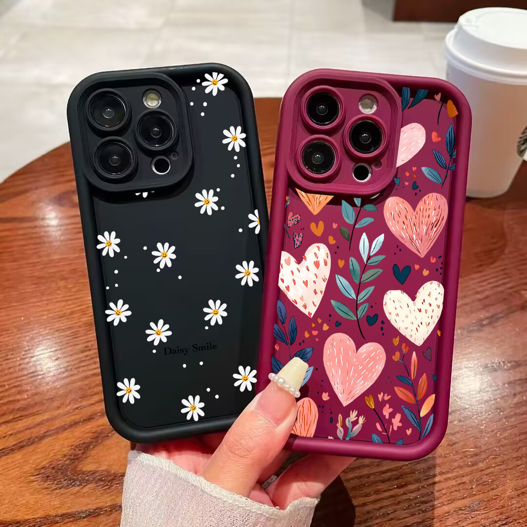 Branco Margarida Doce Coração Embalagem Para Motorola Moto Edge 70 60S 60 50 Fus