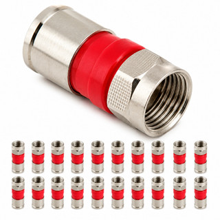 Kit 100 50 20 Conectores RG59 Blindado De Pressão Cabo Coaxial CFTV