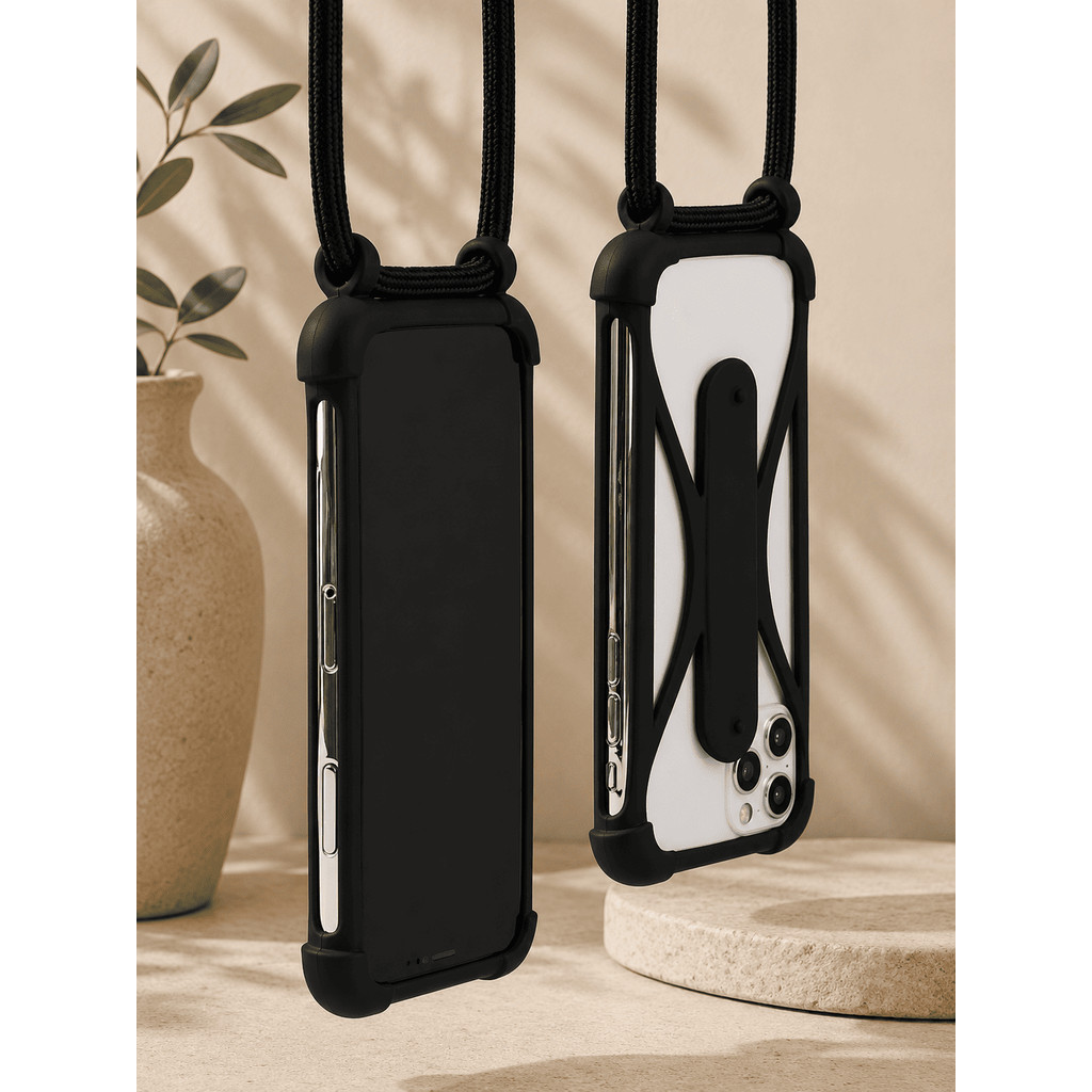 Cordão Com Capa Universal de Silicone Para Pendurar, alça esportiva, suporte Anti-Perda