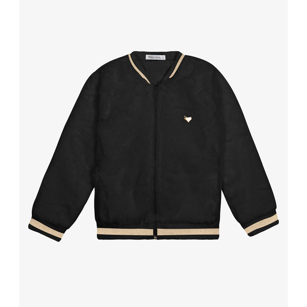 Jaqueta Bomber Pelo Safira Trick Nick Preto