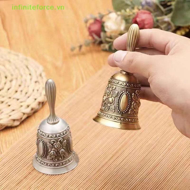 Imagem INVN Sino Manual Meditação De Mão Estilo Retro Luy Jantar Oração Portátil Serviço Budista Tibetano Feito À Decoração De