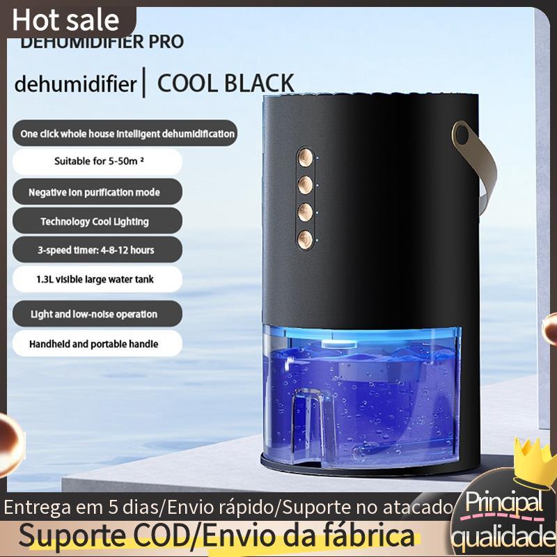 Máquina Desumidificadora Portátil Com Luz Colorida Para Casa , Quarto , Porão , Controle De Umidade , Plugue Ue B