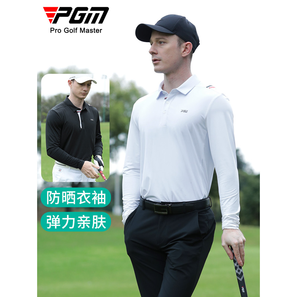PGM roupas de golfe roupas masculinas verão primavera proteção solar roupas manga esportes topo de manga comprida camise