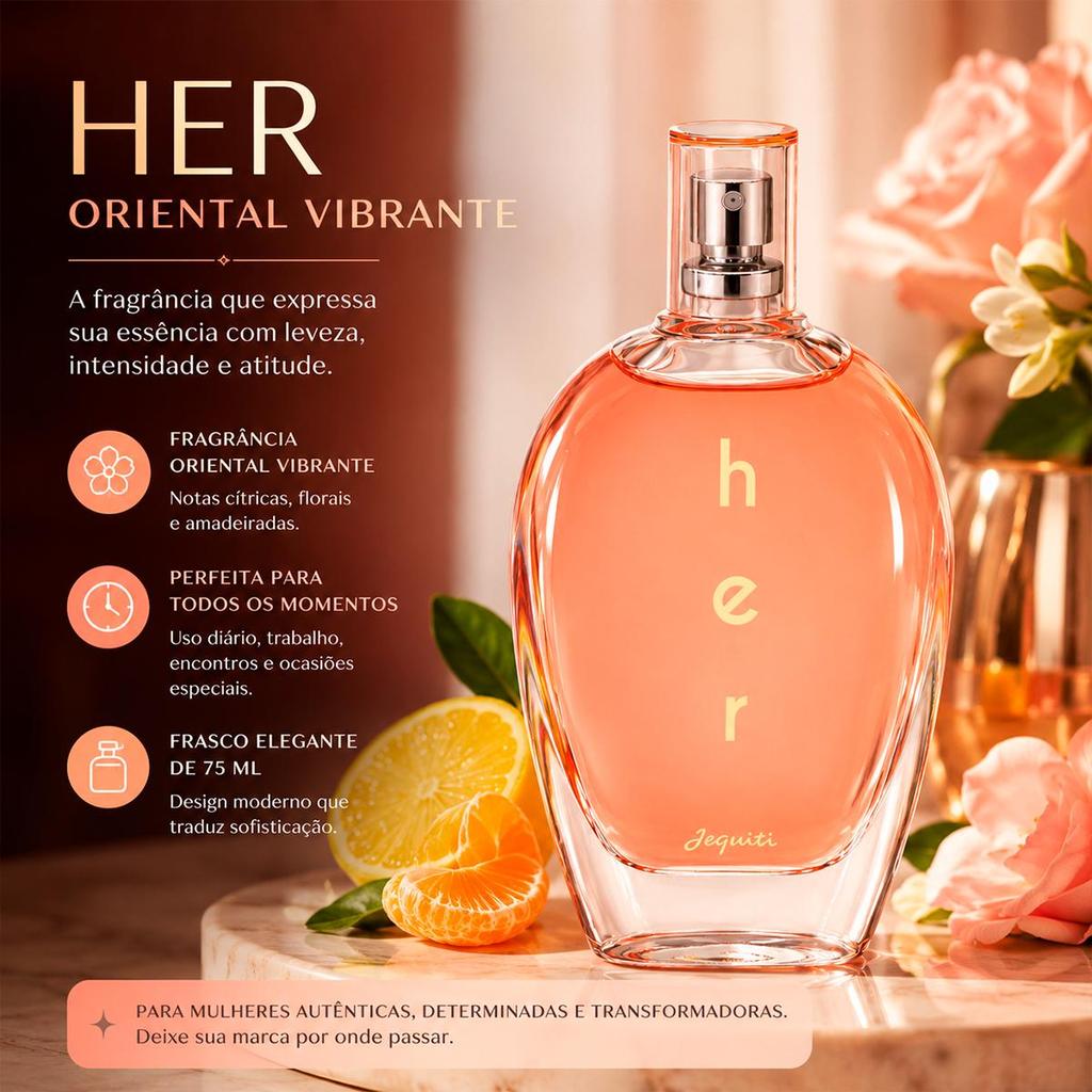 Desodorante Colônia Feminina Her Oriental Vibrante 75 ml - Jequiti
