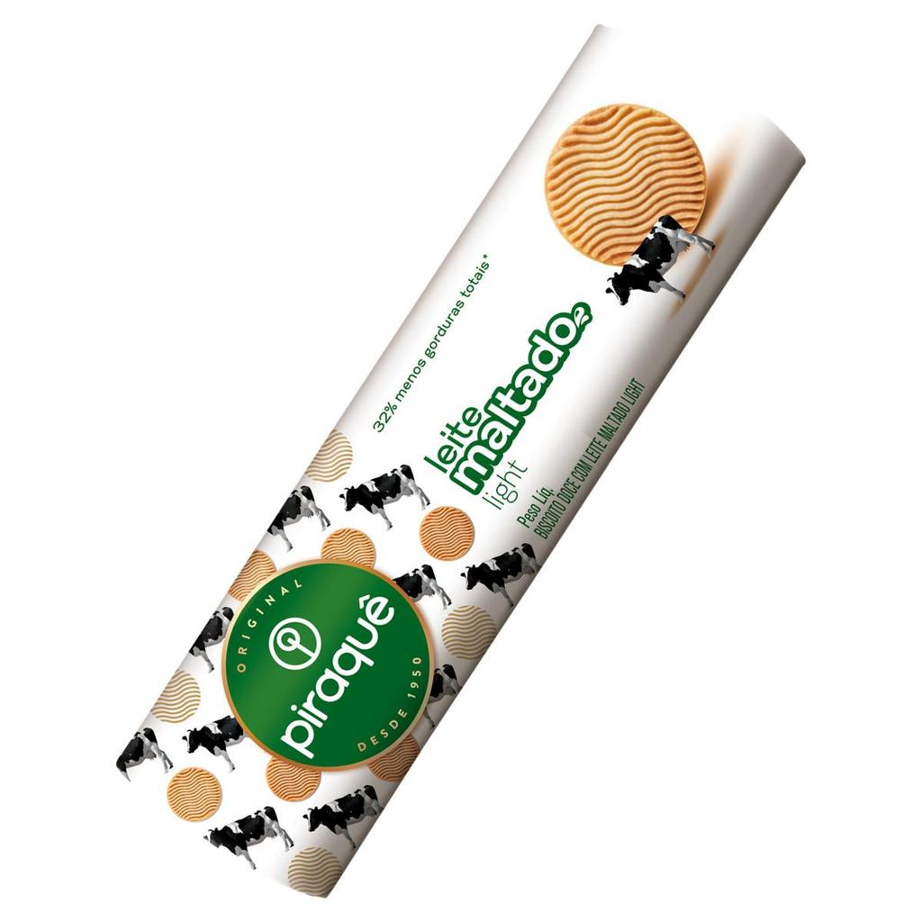 Biscoito Piraquê Leite Maltado Light 132g
