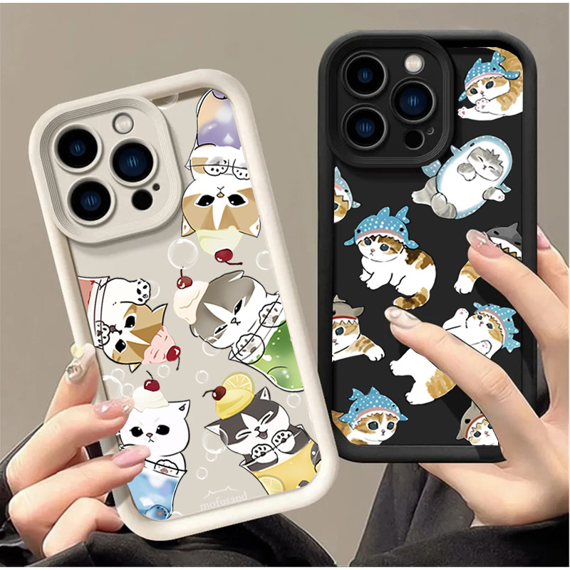 Capa De Telefone De Gato Mofusand Dos Desenhos Animados Para Samsung A57 A56 A55 A17 A07 A16 A15 A27 A54 A06 A35 A23 A14