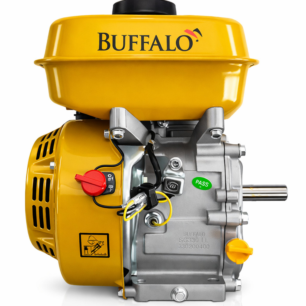 Kit Motor Estacionário a Gasolina Buffalo 7HP + Polia Acionador Multiuso — imagem 2 de 2