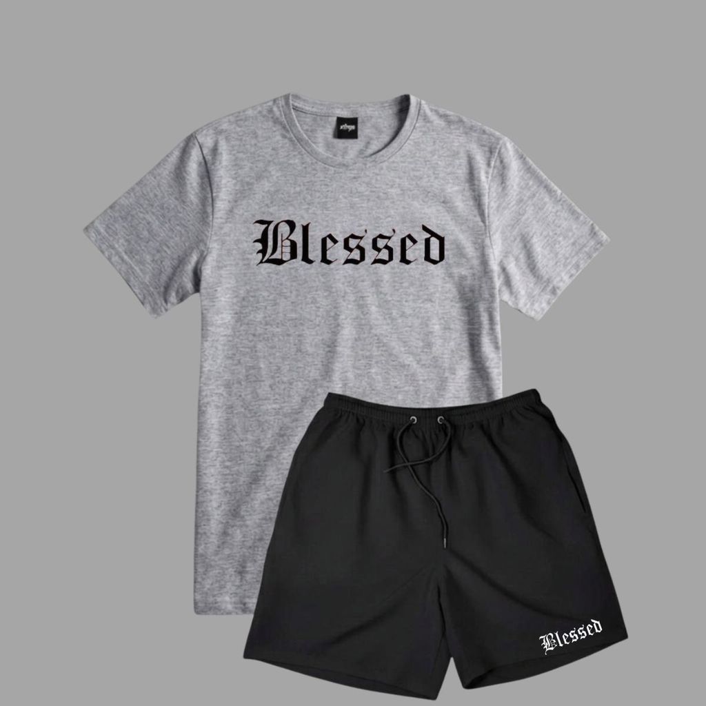 Conjunto Masculino Camiseta Premium Algodão Bermuda Tactel Para Verão Passeios Praia Academia Confortável