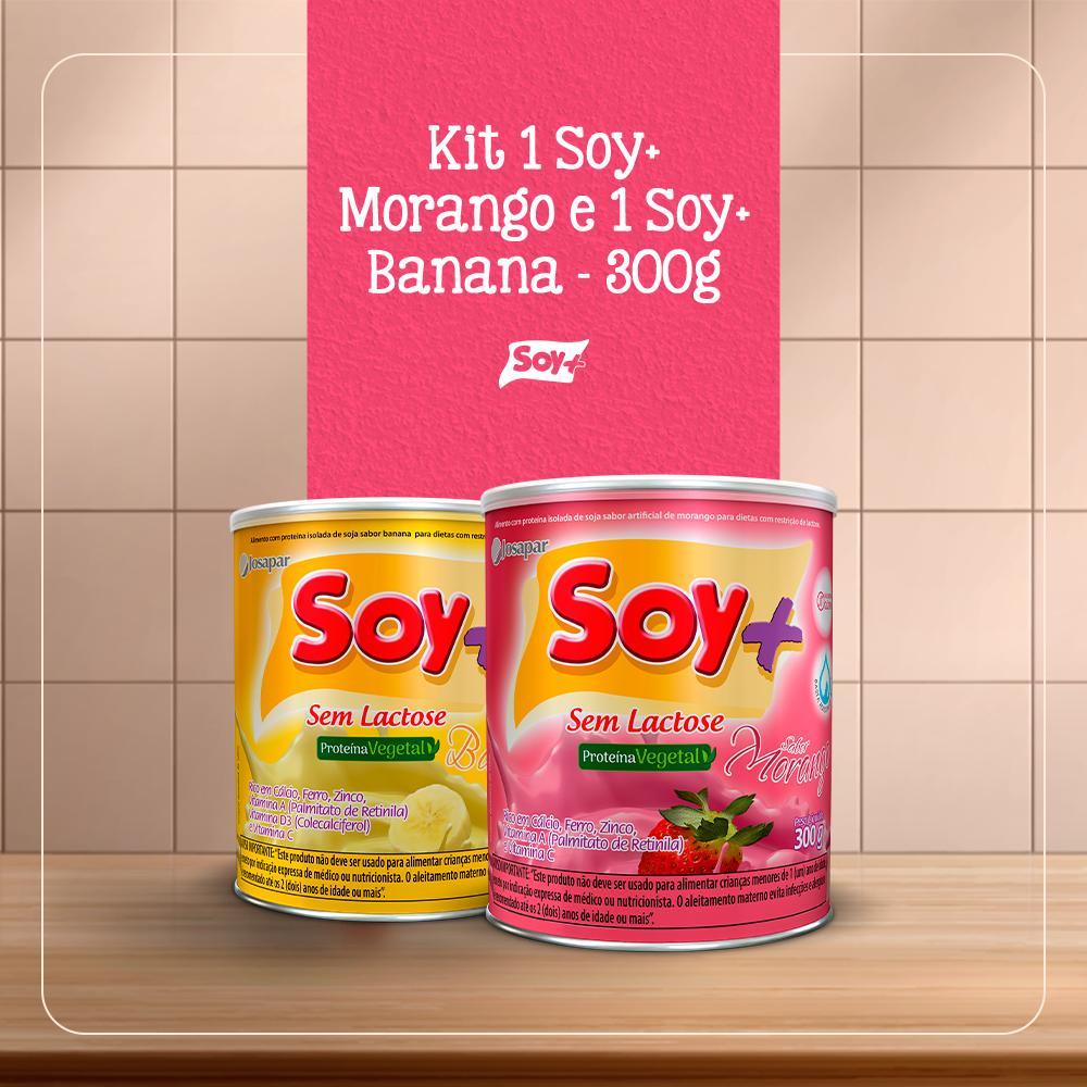 Kit 2 Soy+ Banana e Morango - 300 g