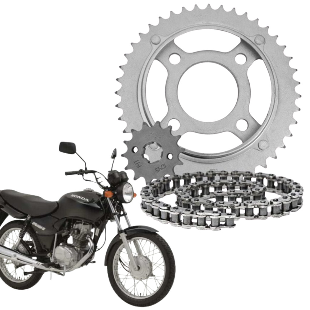 Kit Relacao Tracao Transmissao Cg 125 Titan Fan Cargo 2000 à 2008 Sem Retentor Original