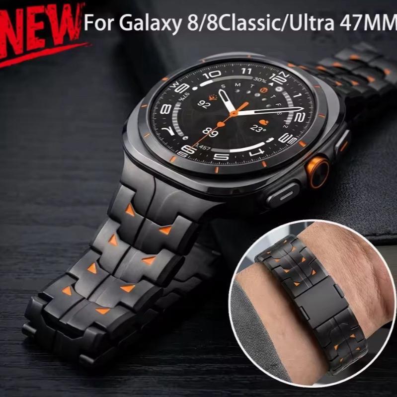 Kenzo Pulseira De Titânio Real Com Trava Magnética Para Samsung Galaxy Watch 9 8