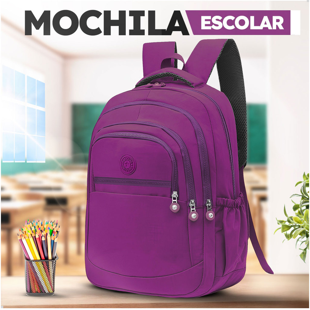 Mochila Feminina Grande Escola Faculdade Trabalho Resistente Espaçosa Notebook