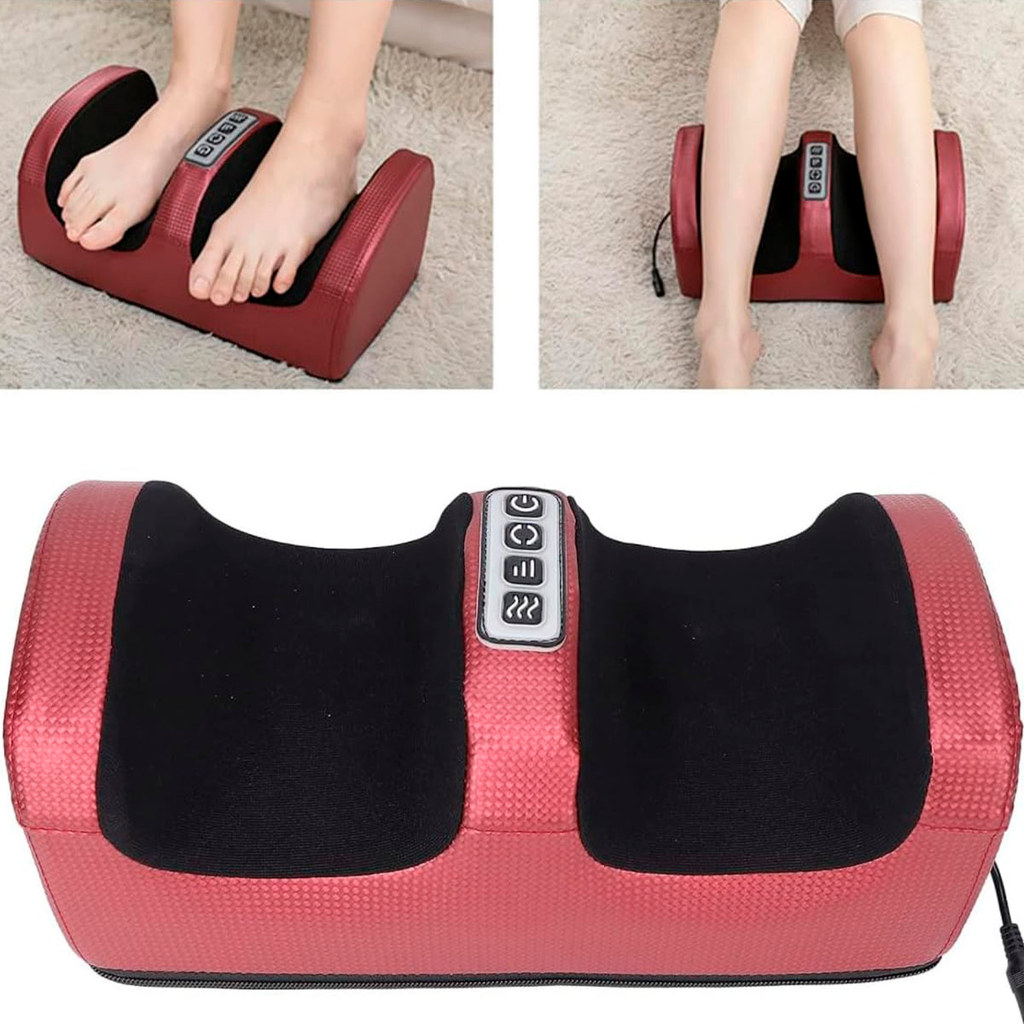 Massageador Pes Eletrico Esquentra Vibra Massagem Relaxante Pernas Panturrilha Corpo Shiatsu Anti Estresse Dor Tensao — imagem 2 de 2