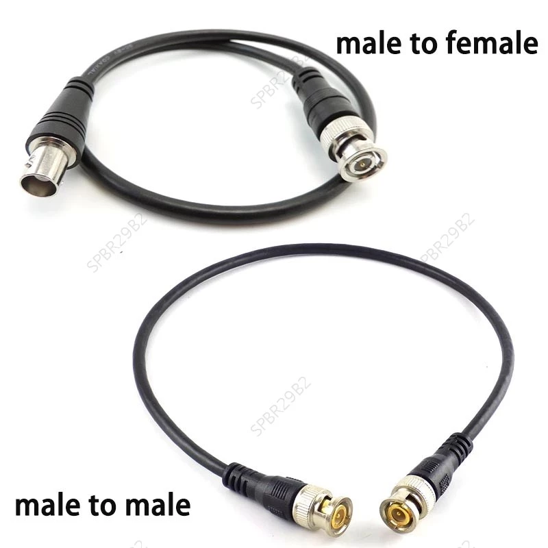 BNC Macho Fêmea Conector De Vídeo Adaptador Extensão Fio Cabo Plug Para CCTV TV Segurança Linha Coaxial Câmera BR29B2