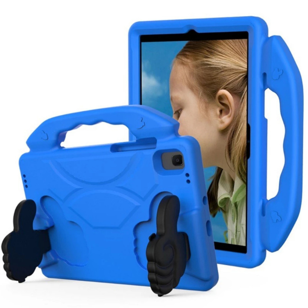 Capa Infantil Mãozinha A8 Tablet EVA Premium com Suporte Dobrável Alça Antichoque Resistente Proteção Completa