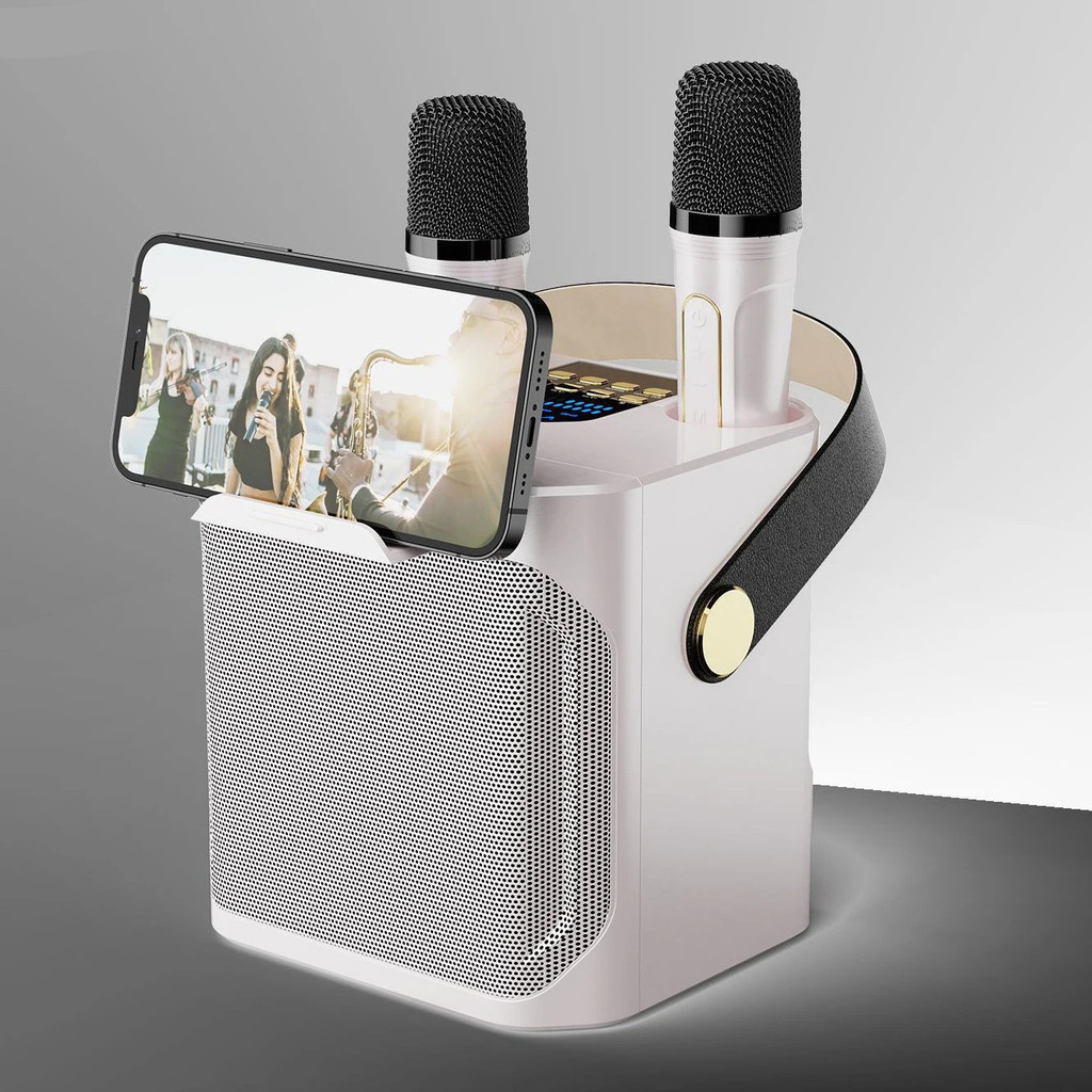 Karaokê Portátil Sem Fio Subwoofer Poderoso Alto-Falante Bluetooth Com Microfone Caixa De Som Máquina De Música Alta Pot