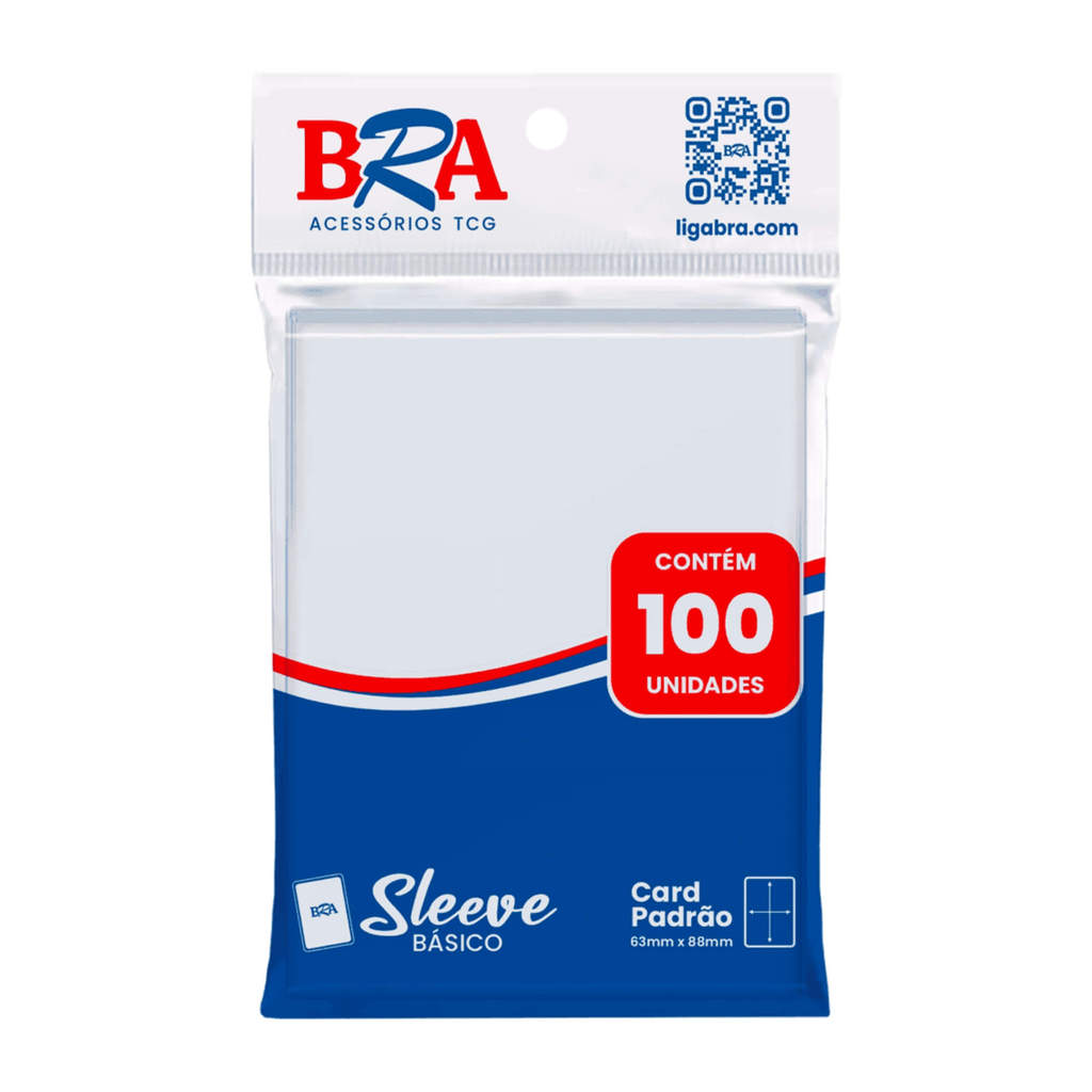 Sleeve Básico para TCG Transparente 100 Unidades BRA - BC-1000