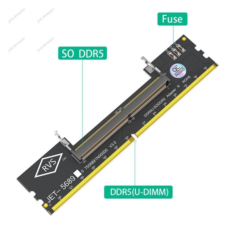 BRS0 Alto-Falante Laptop DDR5 RAM Para SO DDR5 U-DIMM Adaptador De Mesa Testador De Memória De Cartão DDR5 Conversor