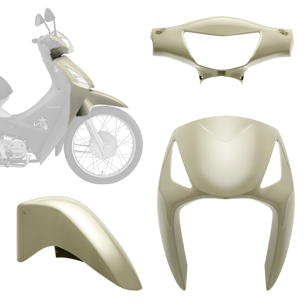 Kit Carenagem Conjunto 3 Peças Pro Tork Moto Compativel Biz 125 2006 2007 2009 2010