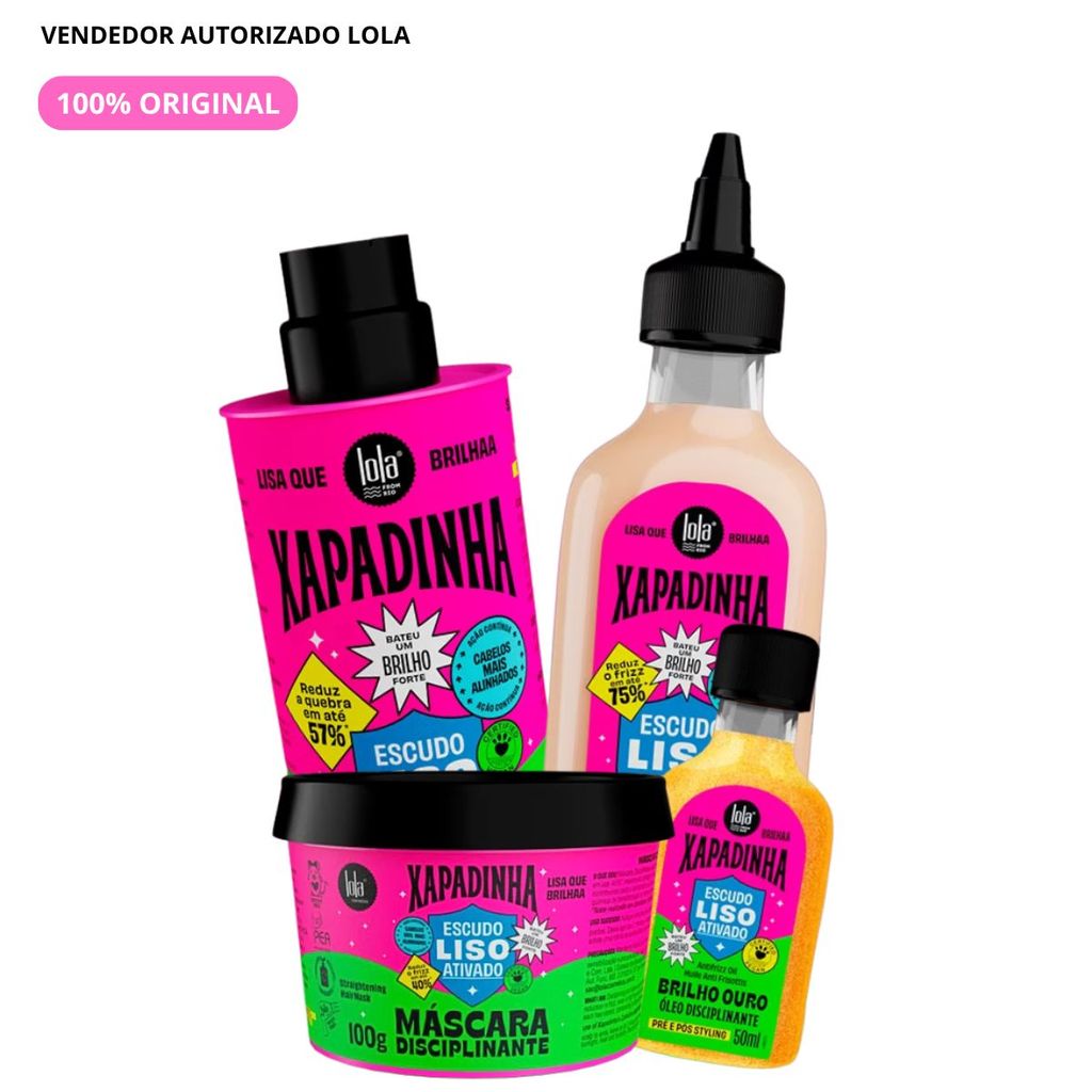 it Lola Xapadinha – Shampoo 250g + Máscara 100g + Óleo 50ml + Bálsamo 200ml