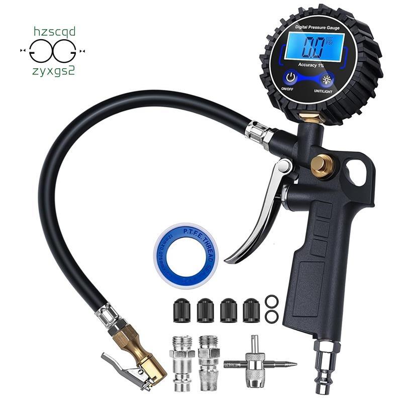 Medidor Digital De Pressão De Pneus De Conexão Rápida Com Inflador (250 PSI) Para Carros , Caminhões , SUVs , RVs OA